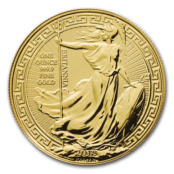2018 Great Britain 1 oz Gold Britannia Oriental Border 2018 Great Britain 1 oz Gold Britannia Oriental Border